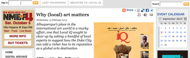 Why (Local) Art Matters – Interview IQ Magazine